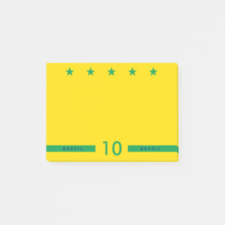 Notas Post-it® Colores de la bandera de Brasil personalizados par