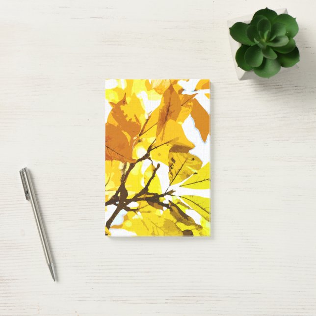 Notas Post-it® Colores de otoño, hojas (Oficina)