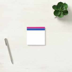 Notas Post-it® Colores magenta de la bandera del orgullo bisexual