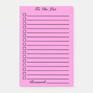 Notas Post-it® Colores Pastel Lista de tareas pendientes Rosa b