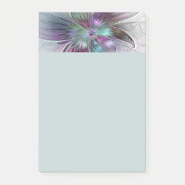 Notas Post-it® Colorful Abstract Flower Modern Floral Fractal Art