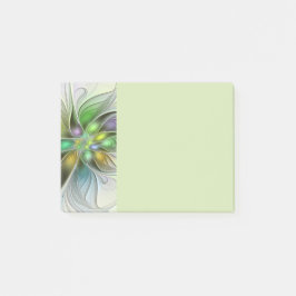 Notas Post-it® Colorful Fantasy Flower Modern Abstract Fractal