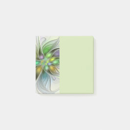 Notas Post-it® Colorful Fantasy Flower Modern Abstract Fractal