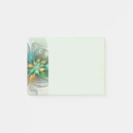 Notas Post-it® Colorful Fantasy Modern Abstract Flower Fractal