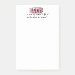Notas Post-it® Colorful Planner Title/ Header Remember