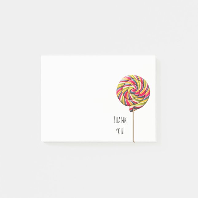 Notas Post-it® Colorful Swirl Lollipop Post-it Notes (Anverso)