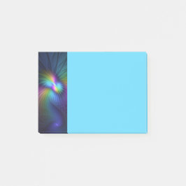 Notas Post-it® Colorful With Blue Modern Abstract Fractal Art