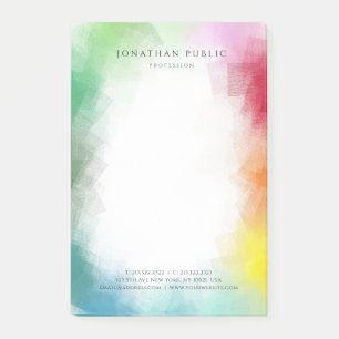 Notas Post-it® Colorida y moderna plantilla profesional elegante