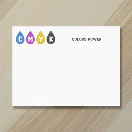 Notas Post-it® Coloridas gotas de tinta CMYK