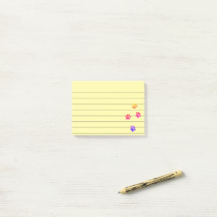 Notas Post-it® Coloridas pistas de tracción de garras de perro en
