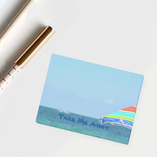 Notas Post-it® Coloridas vistas a la playa