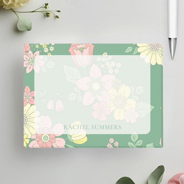 Notas Post-it® Colorido floral de Boho (Subido por el creador)