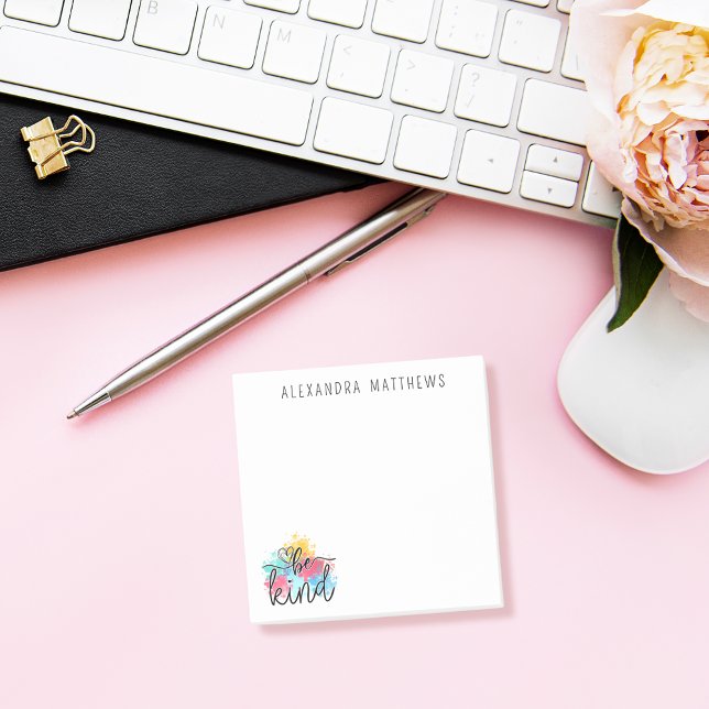 Notas Post-it® Colorido Paint Splash (Easily personalize these cute inspirational sticky notes with a name or other text.)