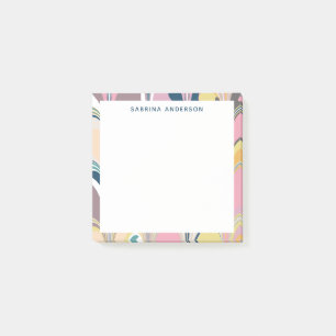 Notas Post-it® Colorido Pastel Abstracto Paint Swirls Personaliza