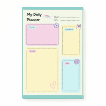 Colorido Pastel Kawaii Cute Daily Planner