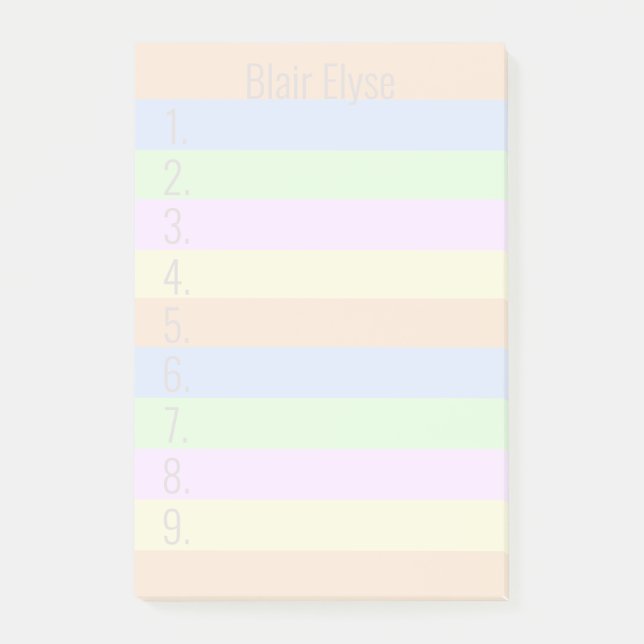 Notas Post-it® Colorido personalizado (Anverso)