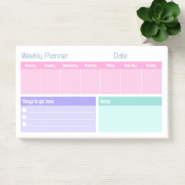 Notas Post-it® Colorido planificador semanal