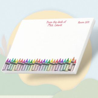 Notas Post-it® Coloridos Crayones de Personalizado de la Escuela