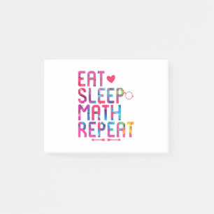Notas Post-it® Coma matemáticas de repetición de sueño