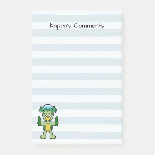 Notas Post-it® Comentarios de Kappa - Monstruo Divertido Yokai (Anverso)