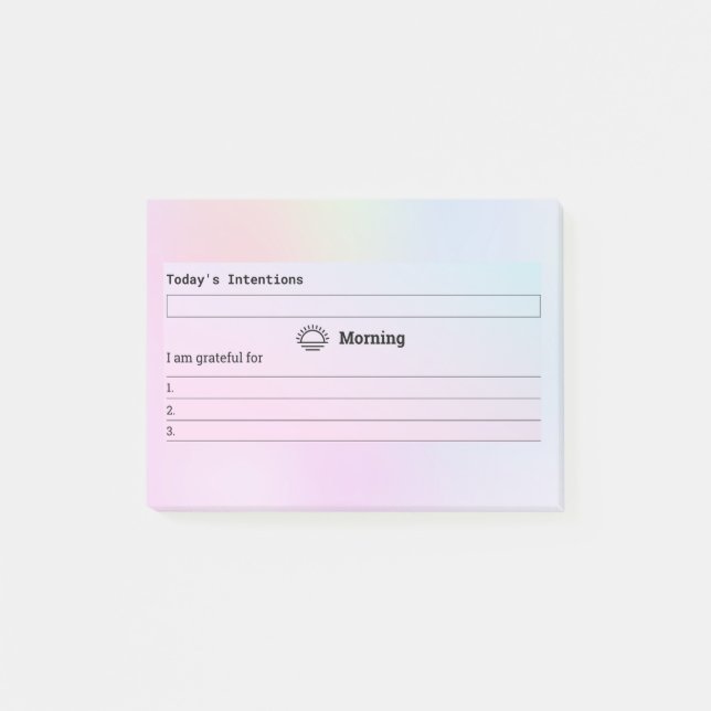Notas Post-it® Comenzar el día con intenciones (Anverso)