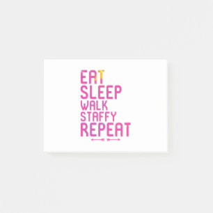 Notas Post-it® Comer Sleep Walk Staffy Repetir Terrier