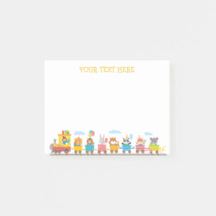Notas Post-it® Comestible Post Apunta Tren Cute Animales Happy Fa