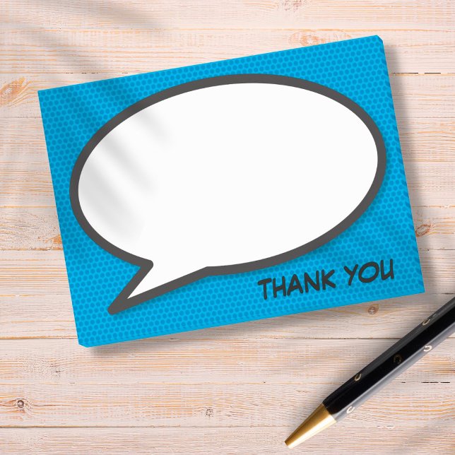 Notas Post-it® Comic Book Pop Art Spebble Bubble Gracias (Subido por el creador)