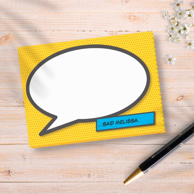 Notas Post-it® Comic Book Pop Art Speech Bubble (Subido por el creador)