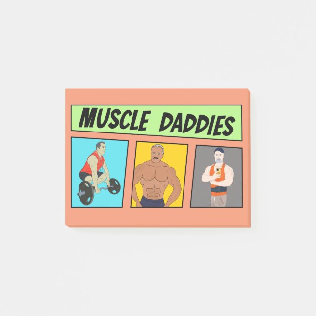 Notas Post-it® Comics de Muscle Daddies (Anverso)