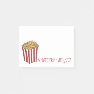 Notas Post-it® Comida chatarra de maíz pop caramelo personalizada