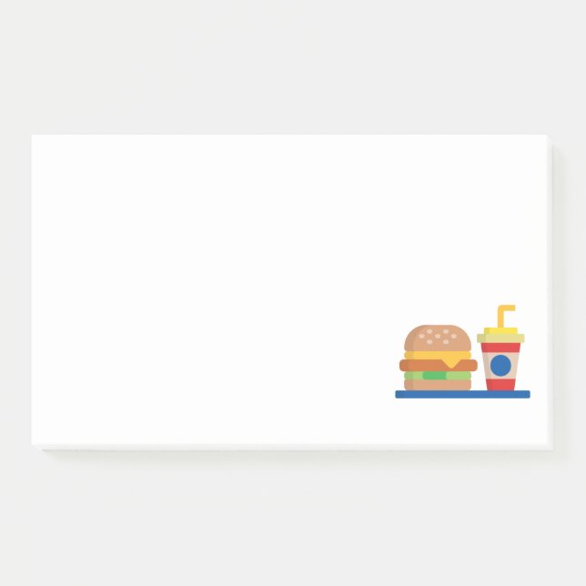 Notas Post-it® Comida de hamburguesas (Anverso)