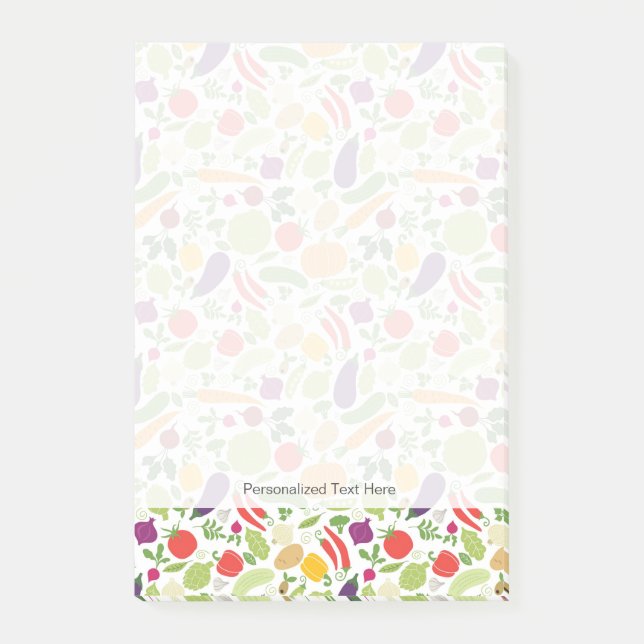 Notas Post-it® Comida en un fondo blanco (Anverso)