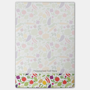 Notas Post-it® Comida en un fondo blanco