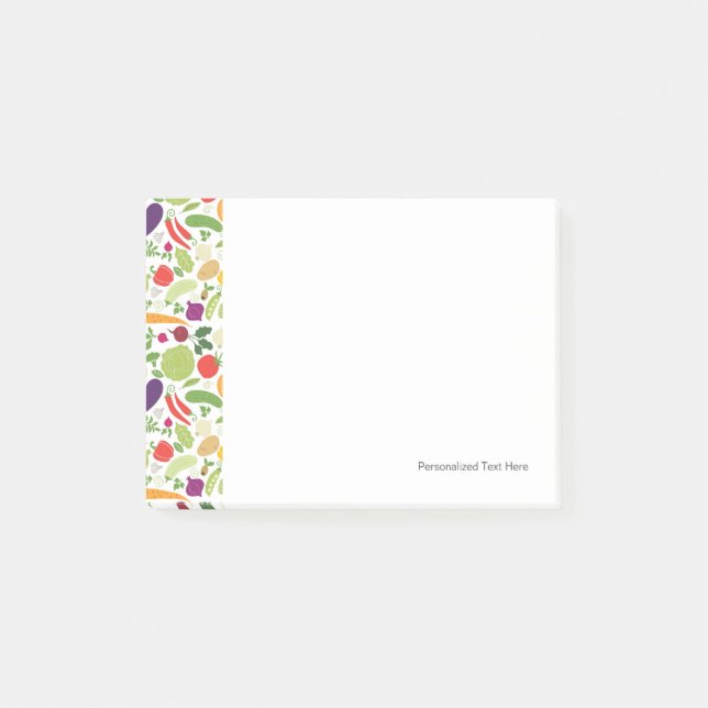 Notas Post-it® Comida en un fondo blanco (Anverso)