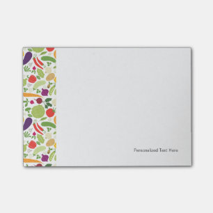 Notas Post-it® Comida en un fondo blanco