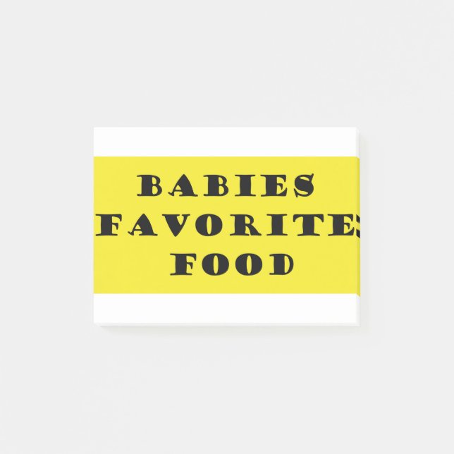 Notas Post-it® Comida favorita de los bebés (Anverso)