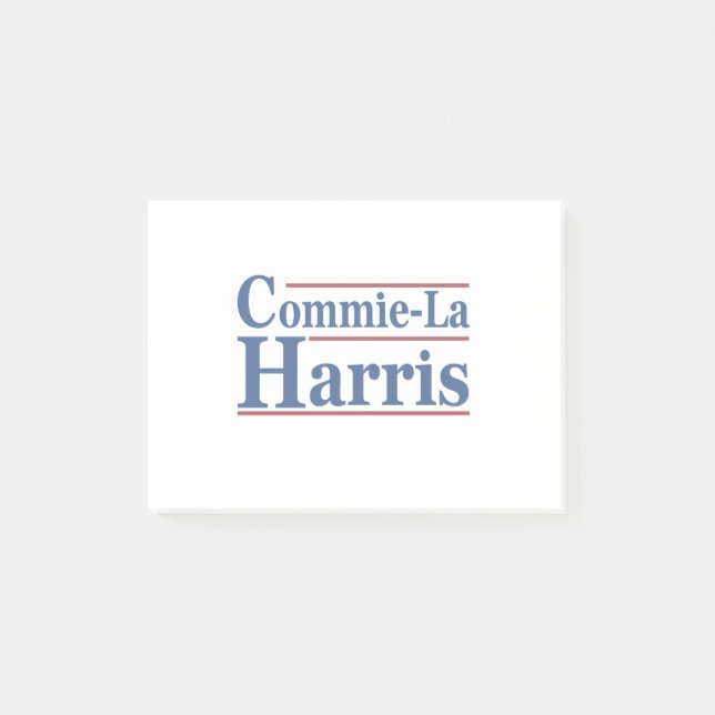 Notas Post-it® Commie-La Harris 2024 Funny Anti Kamala Harris (Anverso)