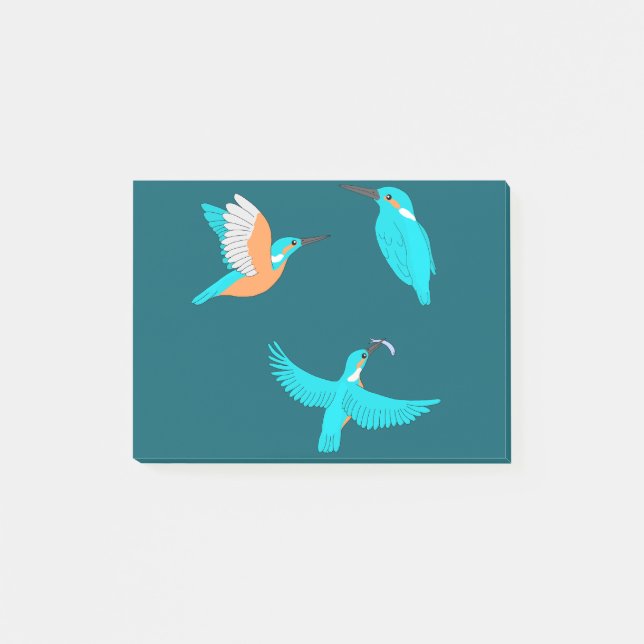 Notas Post-it® Common Kingfishers (Anverso)