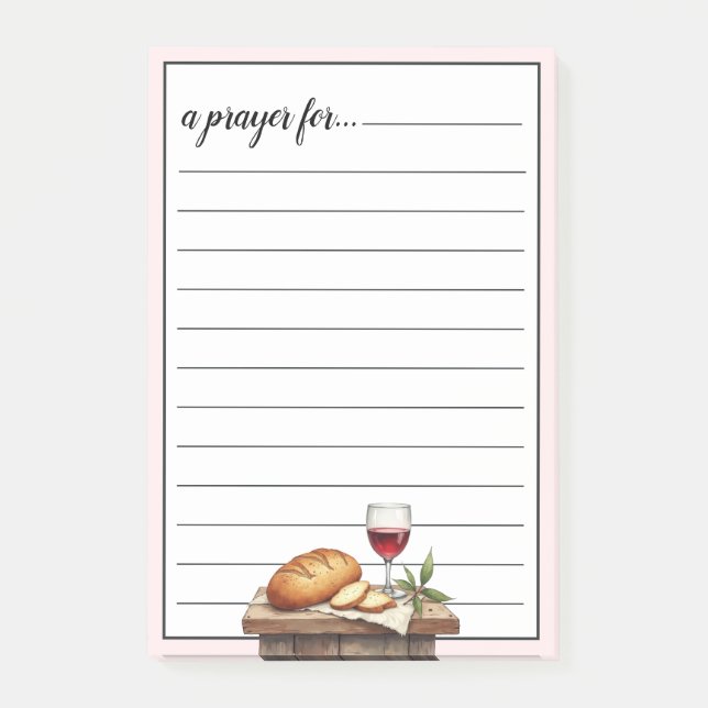 Notas Post-it® Communion Bread and Wine War Room Prayer (Anverso)