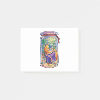 Notas Post-it® Cómodo dragón leyendo libros