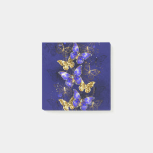 Notas Post-it® Composición con mariposas de zafiro