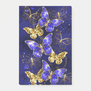 Notas Post-it® Composición con mariposas de zafiro