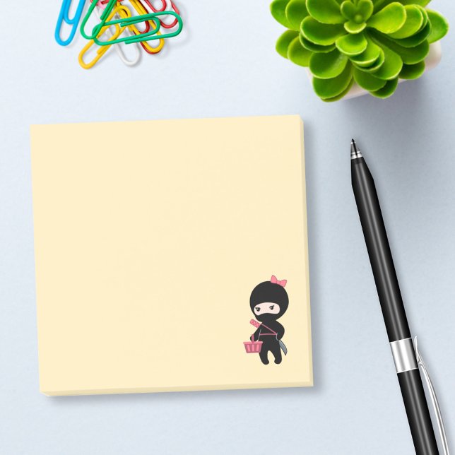 Notas Post-it® Comprando Chica Ninja en amarillo (Subido por el creador)