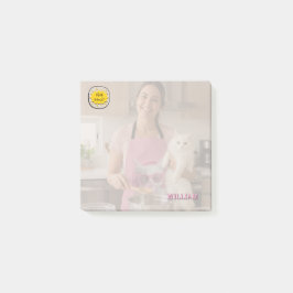 Notas Post-it® COMPRUEBA MEO Gato Blanco con Auriculares – Person