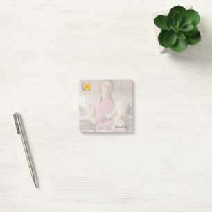 Notas Post-it® COMPRUEBA MEO Gato Blanco con Auriculares – Person