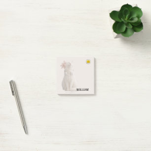 Notas Post-it® COMPRUEBA MEO Gato Blanco con Auriculares – Person