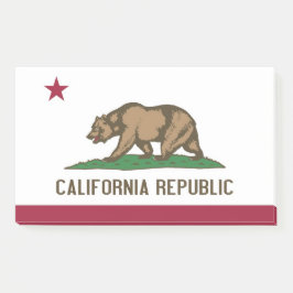 Notas Post-it con bandera de California, Estados U