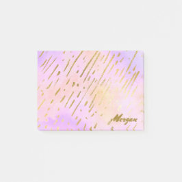 Notas Post-it® Con clase rosa y dorada