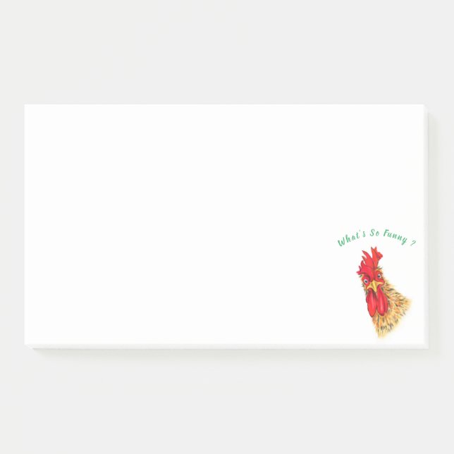 Notas Post-it® con Gallo Atractivo (Anverso)